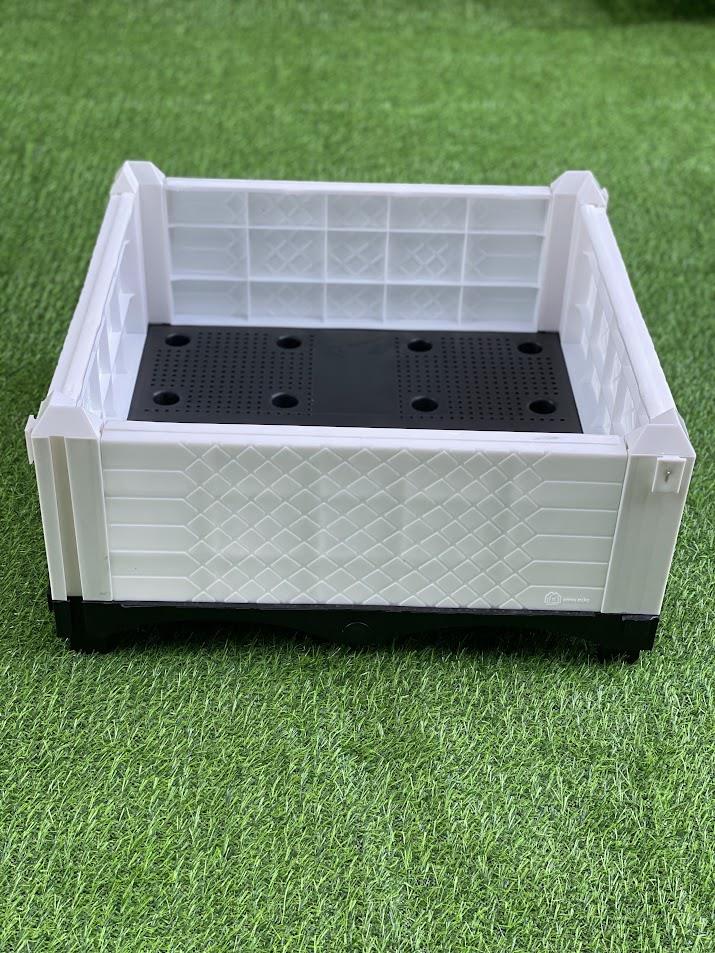 Chậu ghép thông minh HDPE Màu Trắng Kích thước 50x50x23 cm