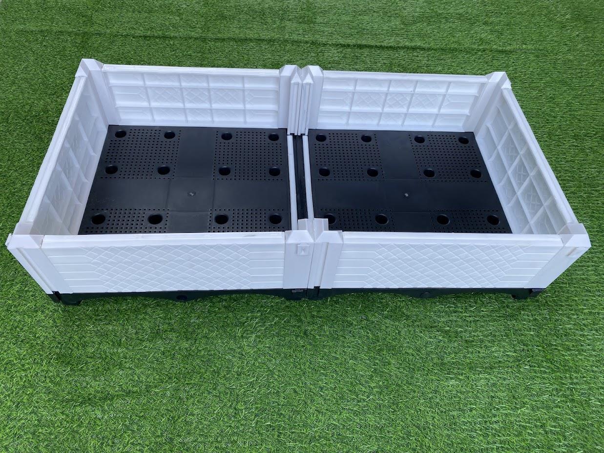 Chậu ghép thông minh HDPE Màu Trắng Kích thước 100x50x23 cm