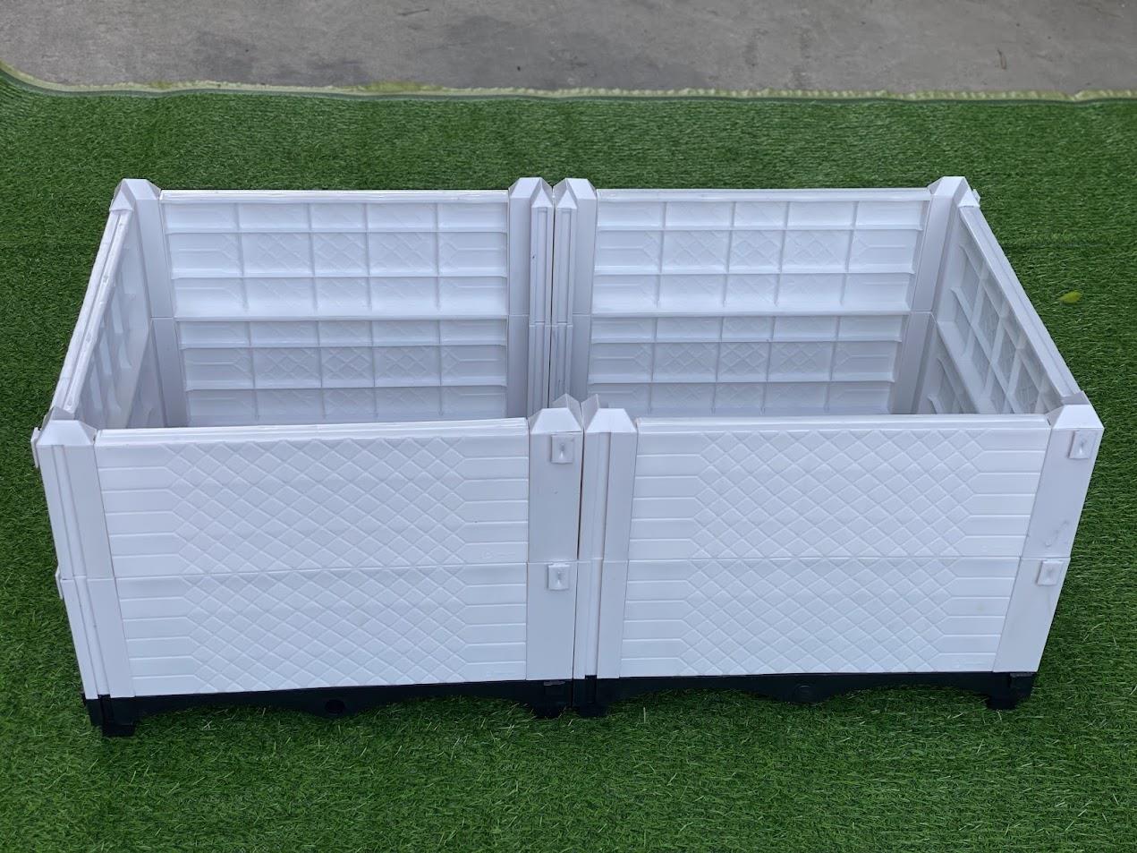 Chậu ghép thông minh HDPE Màu Trắng Kích thước 100x50x40 cm