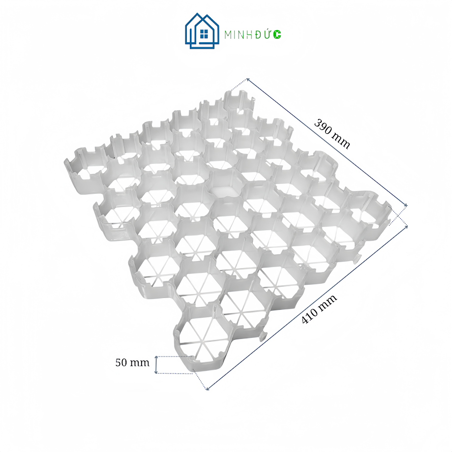 VỈ TRỒNG CỎ CHỊU LỰC MÀU TRẮNG KT 410x390x50mm