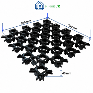 VỈ TRỒNG CỎ CHỊU LỰC 500×500×40MM – MÀU ĐEN