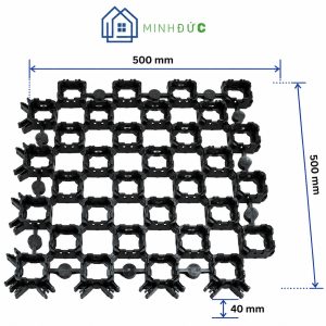 Vỉ Trồng Cỏ Chịu Lực 500x500x40mm
